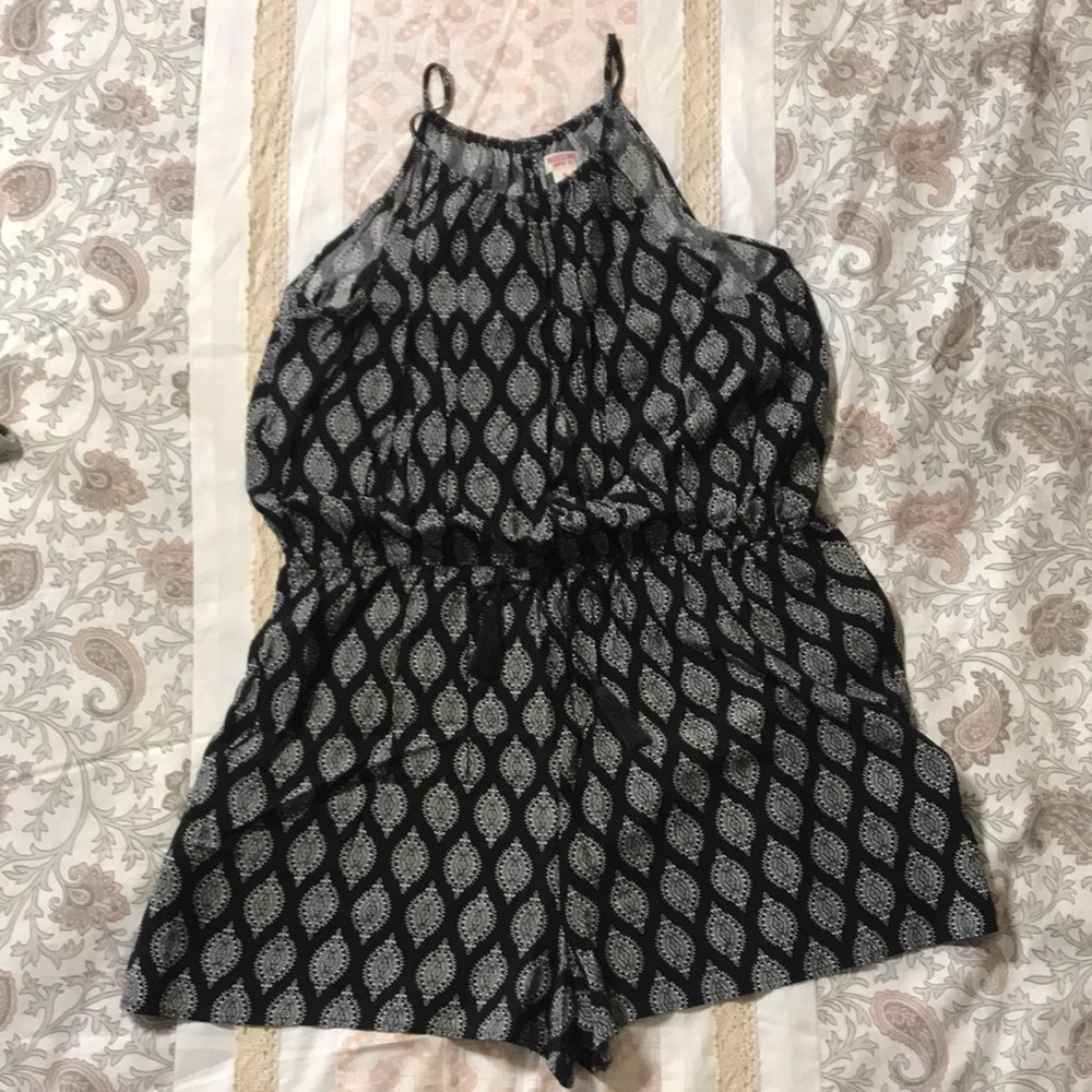 Flowy Black and White Romper